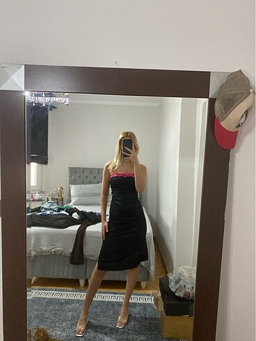 s Beden Vintage elbise saten