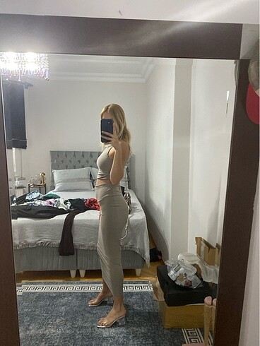 s Beden camel Renk İkili takım