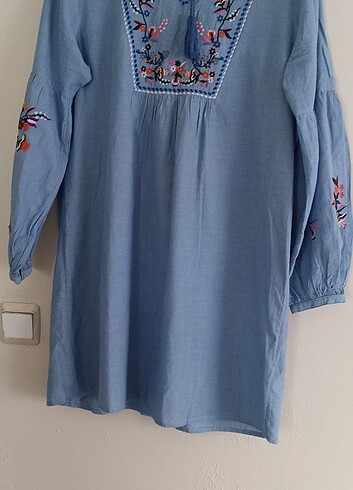 LC Waikiki Mavi işlemeli tunik
