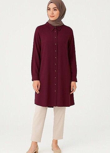 Mor renkli tunik