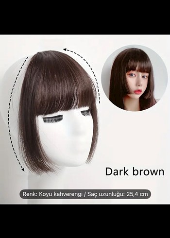 Kahverengi Sentetik Peruk