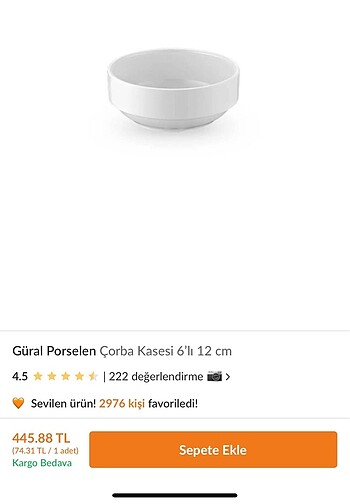 Çorba Kasesi 6 lı