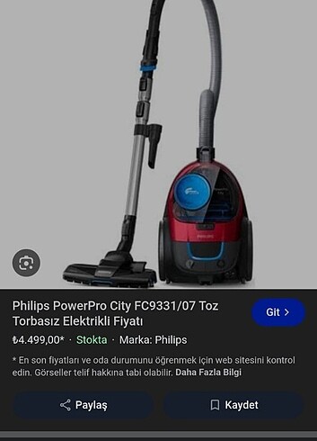 Philips elektrikli süpürge 