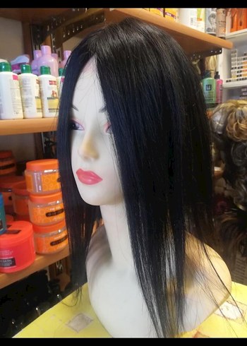 siyah gerçek saç tepelik gerçek saç - Görsel 3