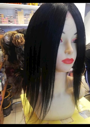 siyah gerçek saç tepelik gerçek saç - Görsel 2