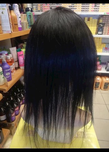 siyah gerçek saç tepelik gerçek saç - Görsel 5