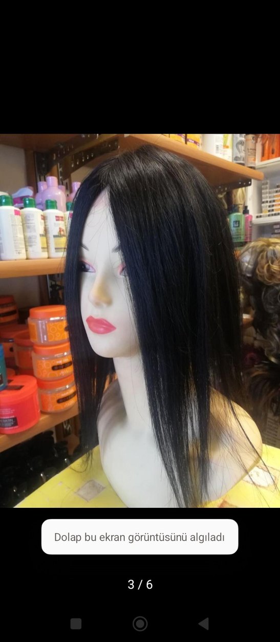 siyah gerçek saç tepelik gerçek saç - Görsel 3