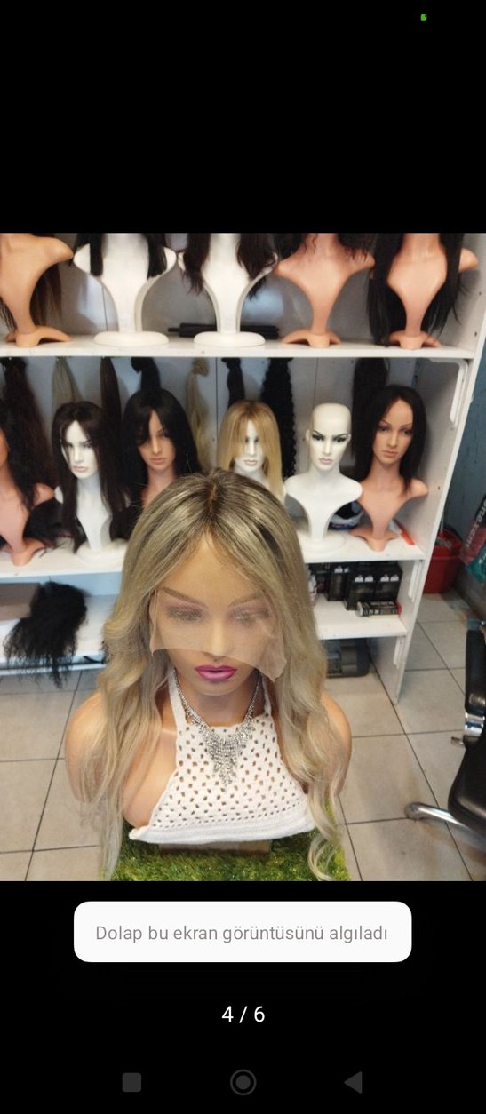 75 cm 250 gram ombreli platin tül peruk gercek saç - Görsel 4