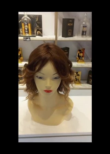 ombreli koyu kumral peruk gercek saç - Görsel 2