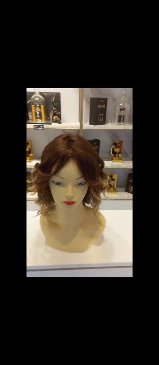 ombreli koyu kumral peruk gercek saç - Görsel 2