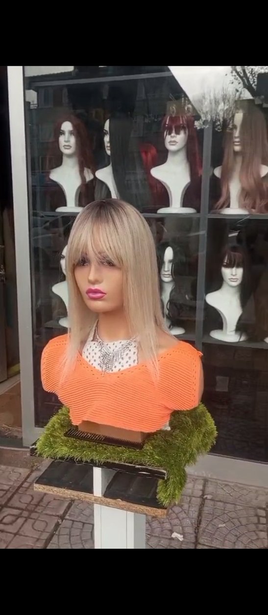 ombreli platin tepelik gercek saç - Görsel 3