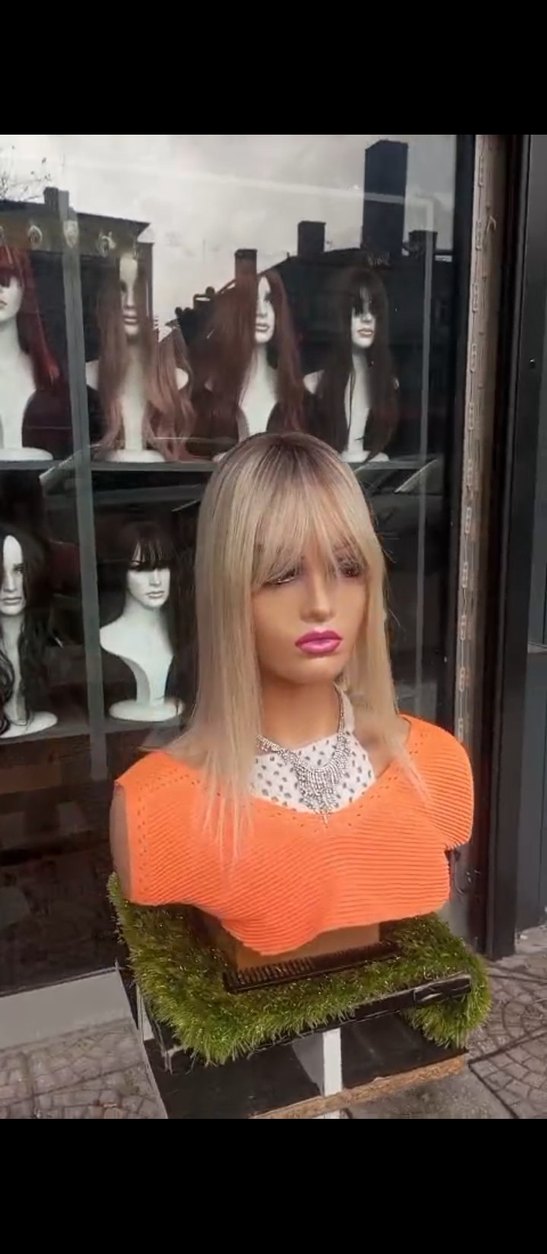 ombreli platin tepelik gercek saç - Görsel 2