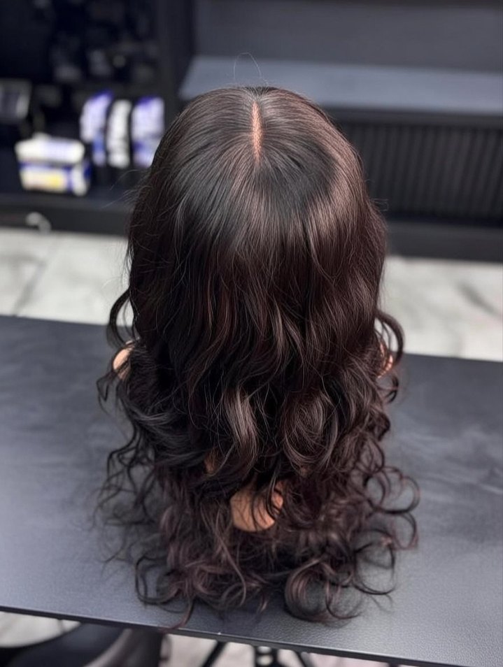 75 cm 350 gram baby taban gercek saç peruk - Görsel 5