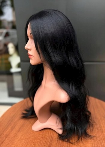 75 cm 350 gram baby taban gercek saç peruk - Görsel 3