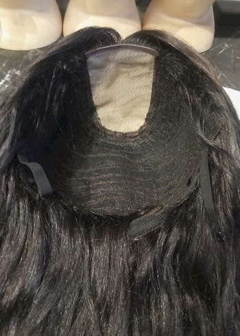 koyu kahve baby taban peruk gercek saç - Görsel 5