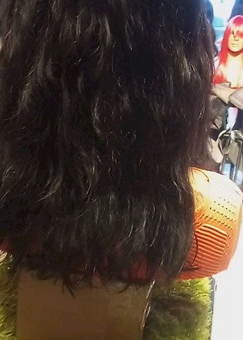 koyu kahve baby taban peruk gercek saç - Görsel 4