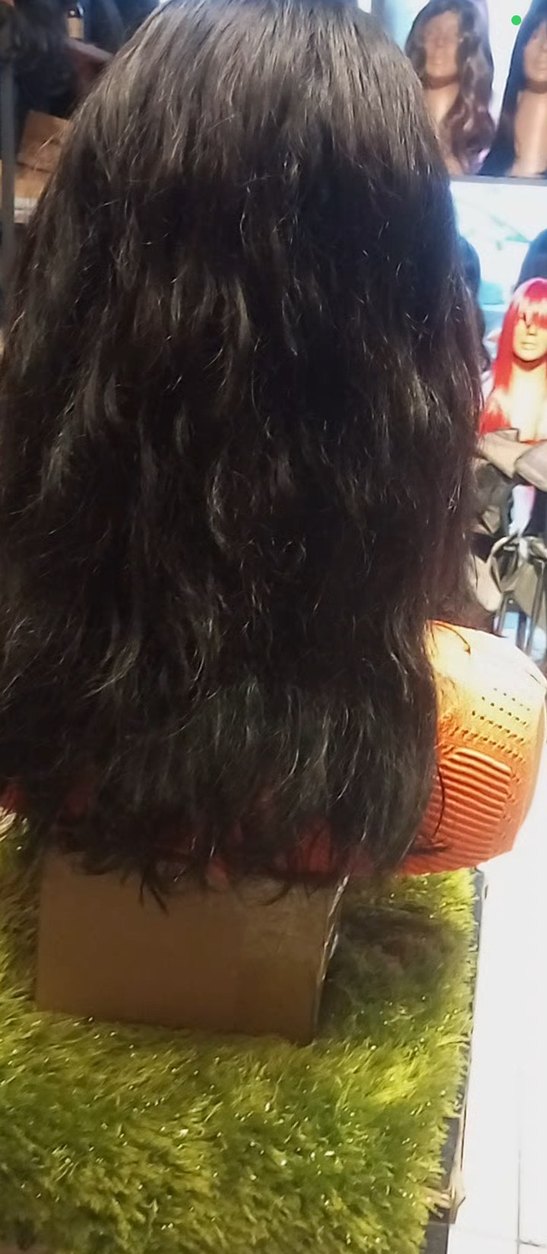 koyu kahve baby taban peruk gercek saç - Görsel 4