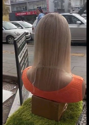 kahküllü ombreli platin tepelik gercek saç - Görsel 5