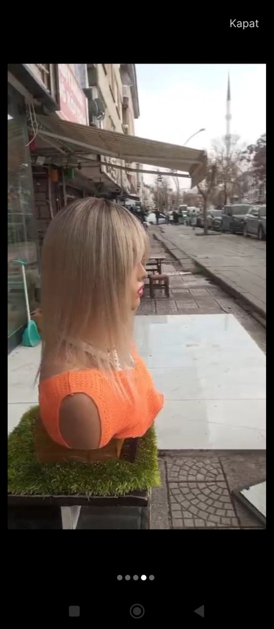 kahküllü ombreli platin tepelik gercek saç - Görsel 4