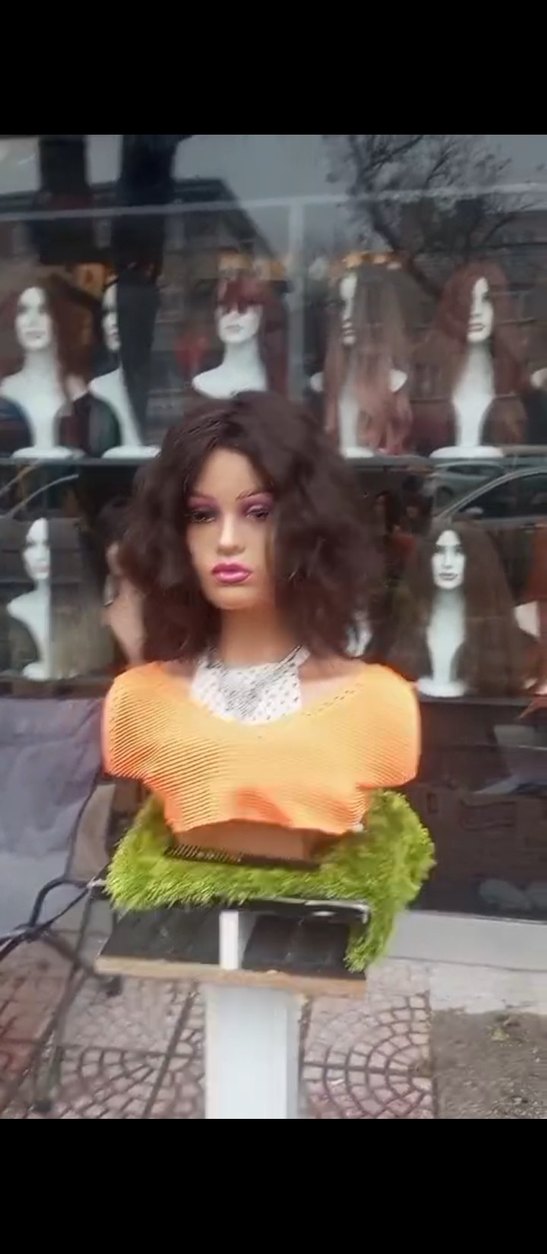 doğal kahve dalgalı gerçek saç peruk - Görsel 3