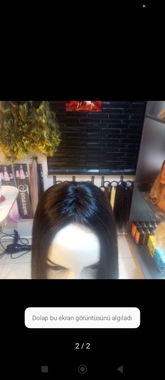 koyu kahve tepelik gerçek saç - Görsel 2