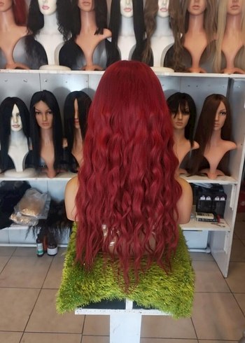 70 cm 300 gram baby taban gerçek saç peruk - Görsel 8