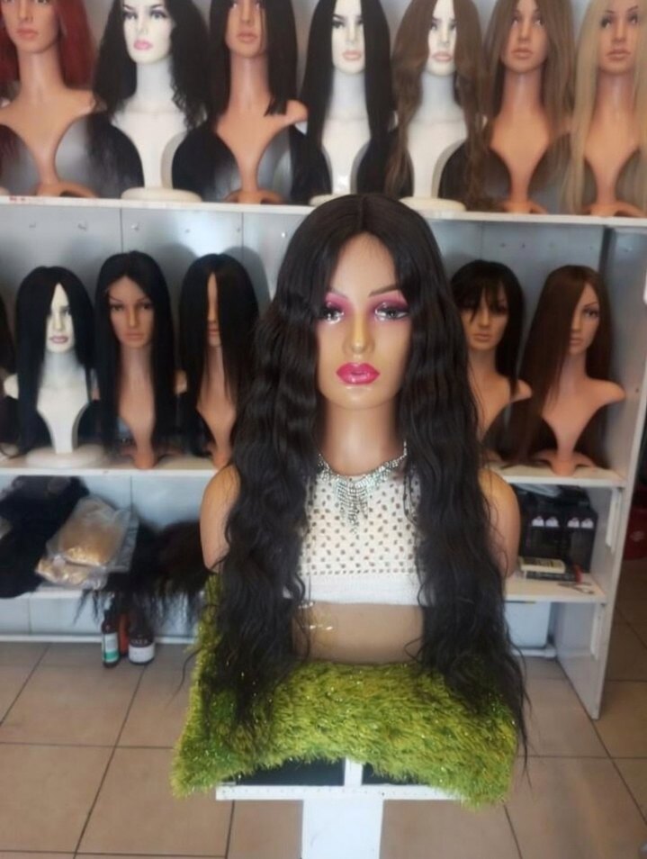 70 cm 300 gram baby taban gerçek saç peruk - Görsel 2