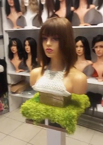 kahküllü gerçek saç peruk - Görsel 3