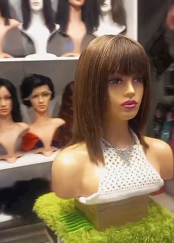 kahküllü gerçek saç peruk - Görsel 4