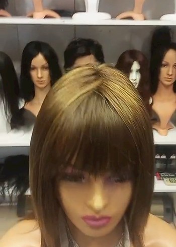 kahküllü gerçek saç peruk - Görsel 2