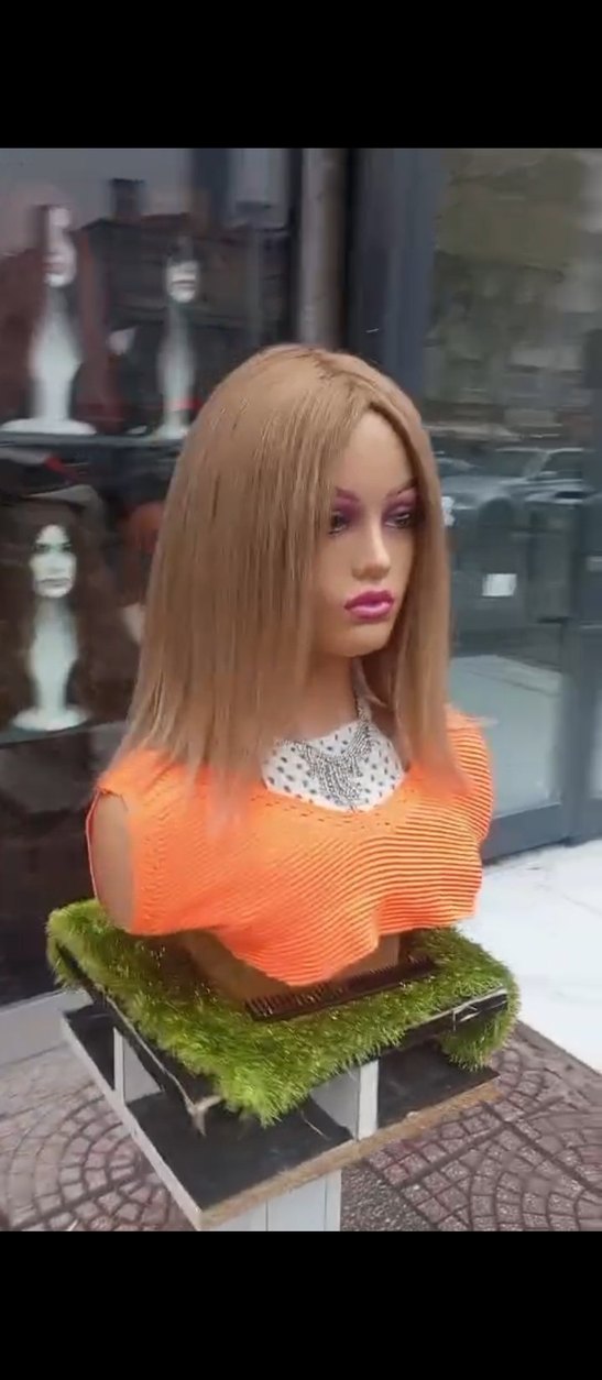 açık kumral gerçek saç peruk - Görsel 3