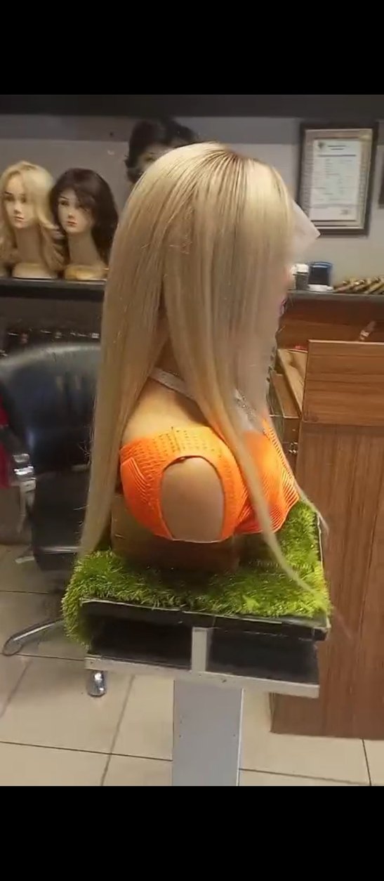 70 cm 250 gram kulaktan kulağa tül gerçek saç peruk - Görsel 3