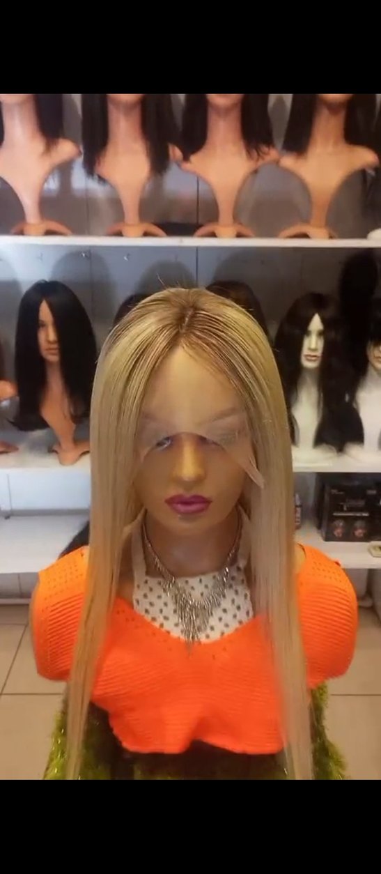 70 cm 250 gram kulaktan kulağa tül gerçek saç peruk - Görsel 4