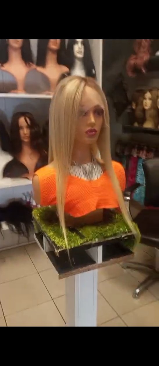 70 cm 250 gram kulaktan kulağa tül gerçek saç peruk - Görsel 2