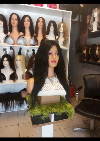 70 cm baby taban gerçek saç peruk - Görsel 4