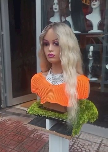 70 cm 250 gram baby taban gerçek saç peruk - Görsel 3