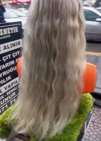 70 cm 250 gram baby taban gerçek saç peruk - Görsel 5