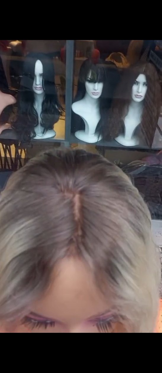 70 cm 250 gram baby taban gerçek saç peruk - Görsel 2