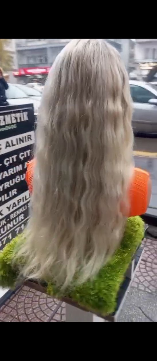 70 cm 250 gram baby taban gerçek saç peruk - Görsel 5