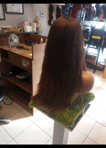 70 cm 250 gram baby taban gerçek saç peruk - Görsel 6