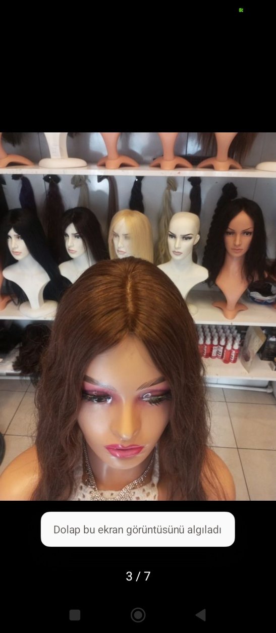 70 cm 250 gram baby taban gerçek saç peruk - Görsel 3