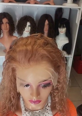 65 cm 200 gram kulaktan kulağa tül peruk - Görsel 2