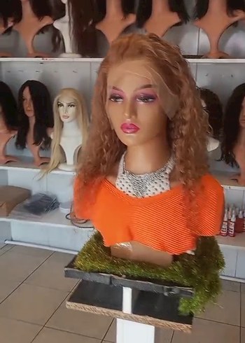 65 cm 200 gram kulaktan kulağa tül peruk - Görsel 3