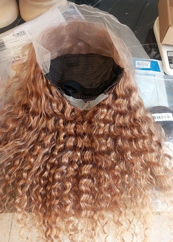 65 cm 200 gram kulaktan kulağa tül peruk - Görsel 7