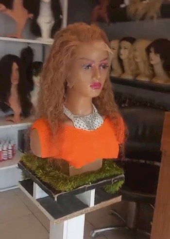 65 cm 200 gram kulaktan kulağa tül peruk - Görsel 4