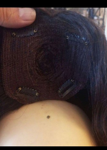 kestane tepelik gerçek saç - Görsel 4