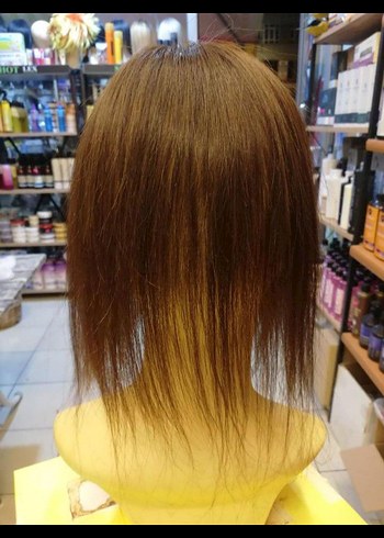 kestane tepelik gerçek saç - Görsel 3