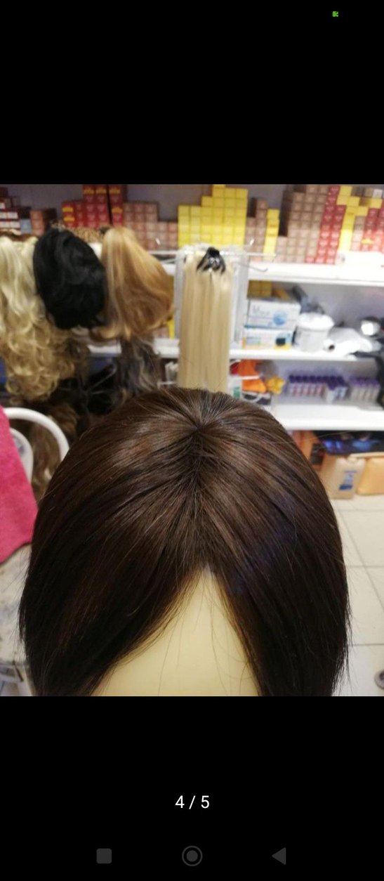 kestane tepelik gerçek saç - Görsel 2