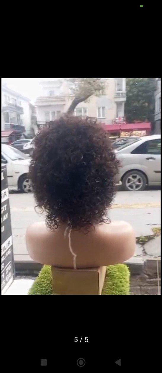 siyah türk saçı dalgalı gercek saç peruk - Görsel 2