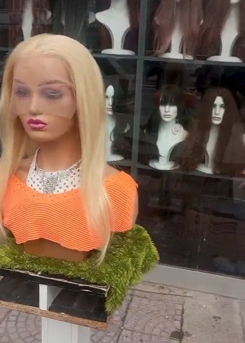 65 cm 200 gram kulaktan kulağa tül peruk - Görsel 3